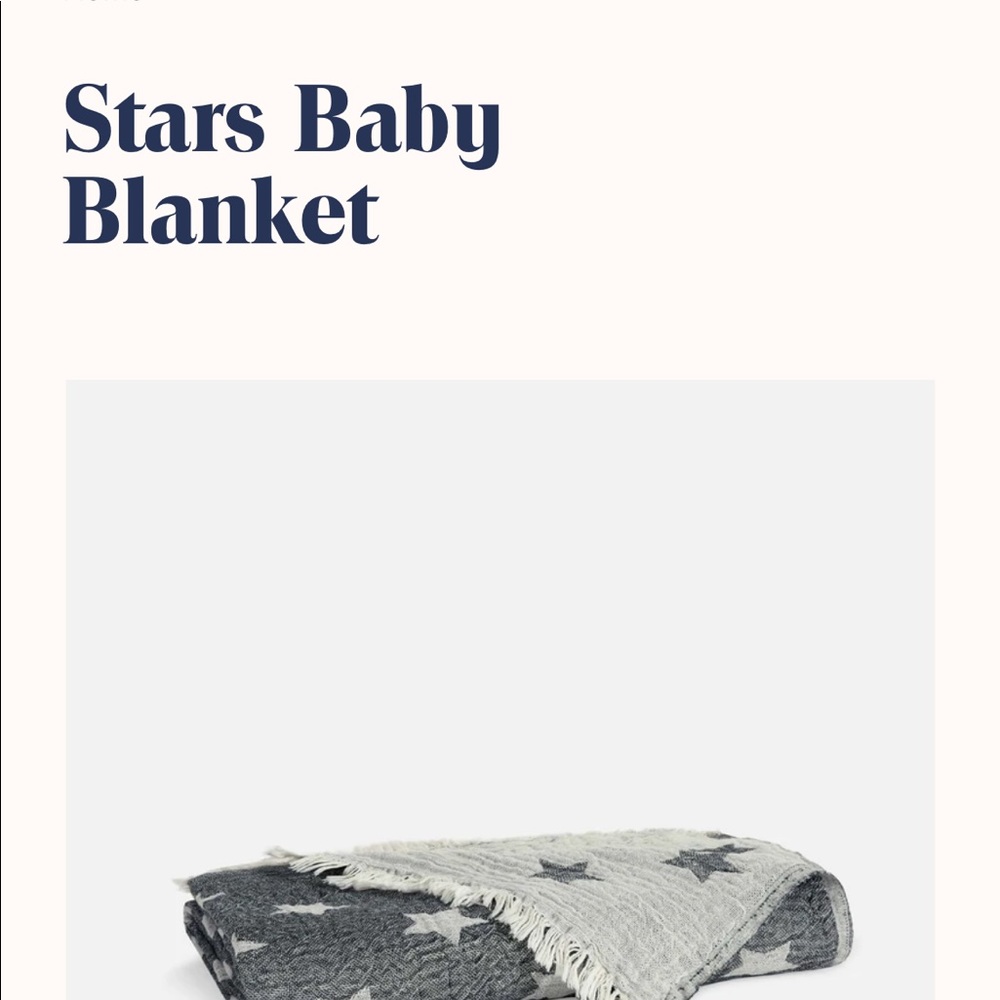 Brooklinen Stars Baby Blanket brand new in package - Picture 4 of 6